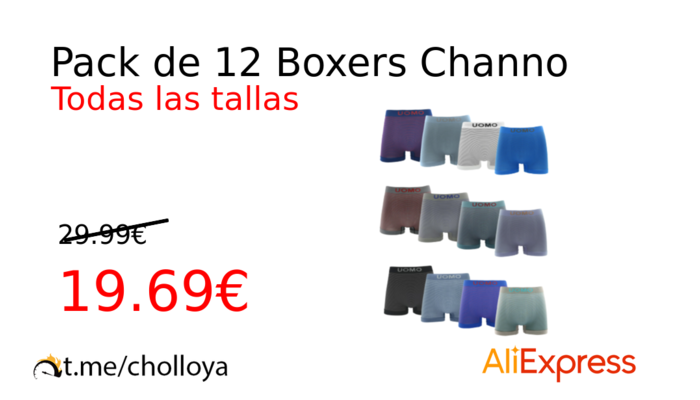 Pack de 12 Boxers Channo