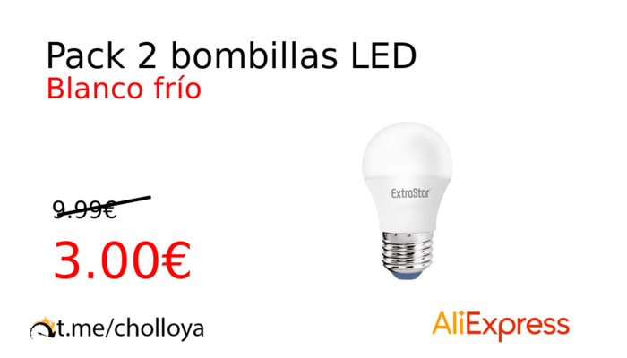 Pack 2 bombillas LED