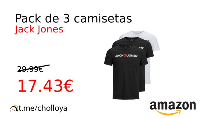 Pack de 3 camisetas