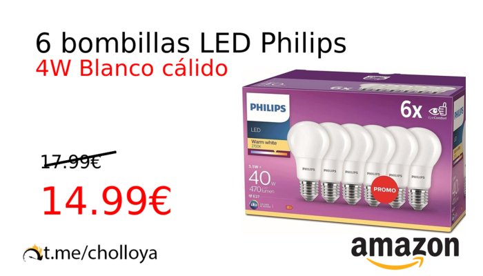 6 bombillas LED Philips