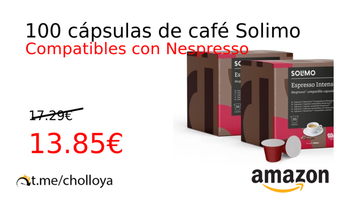 100 cápsulas de café Solimo