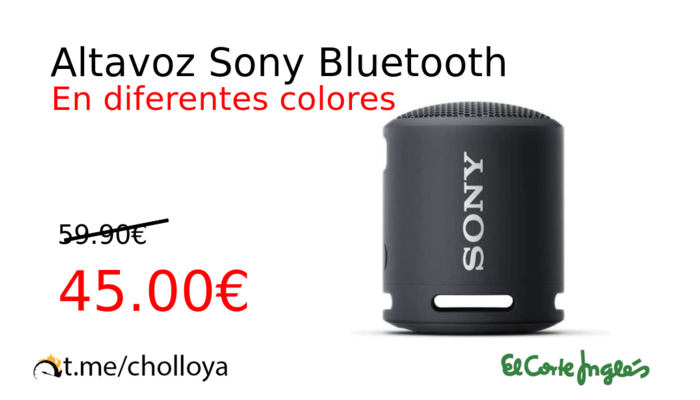 Altavoz Sony Bluetooth