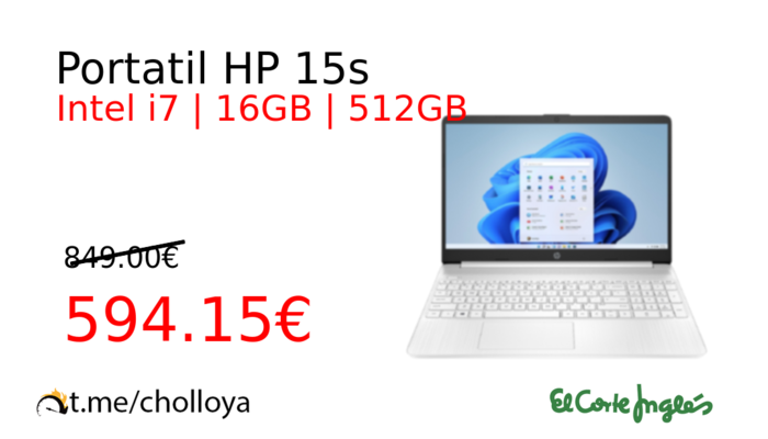 Portatil HP 15s