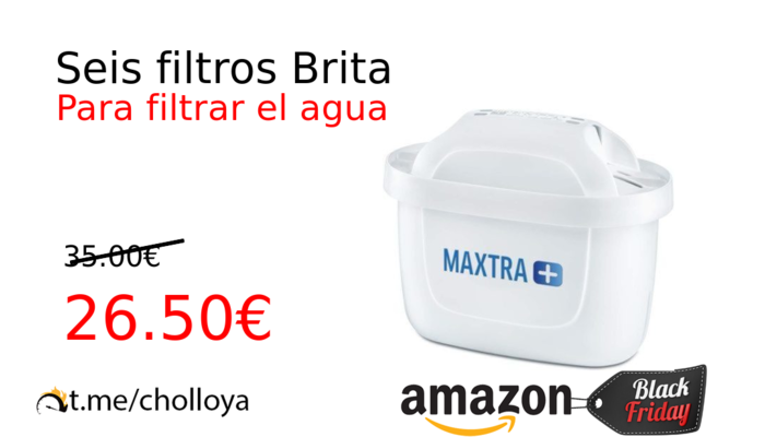 Seis filtros Brita