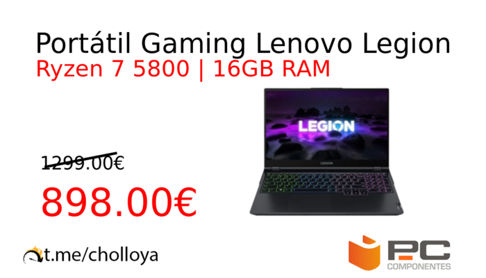 Portátil Gaming Lenovo Legion