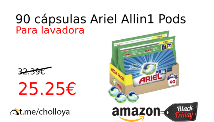 90 cápsulas Ariel Allin1 Pods