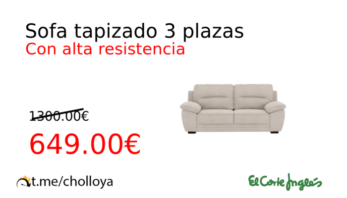 Sofa tapizado 3 plazas