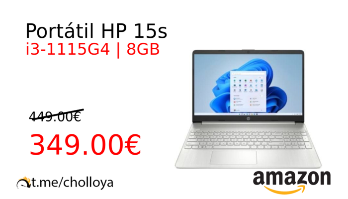 Portátil HP 15s