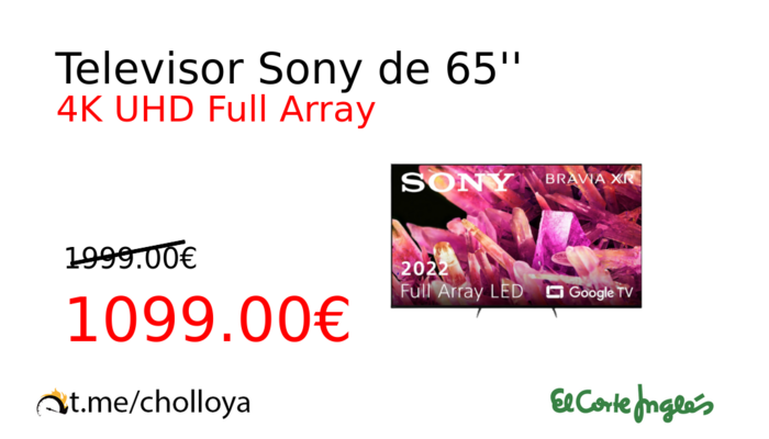 Televisor Sony de 65''