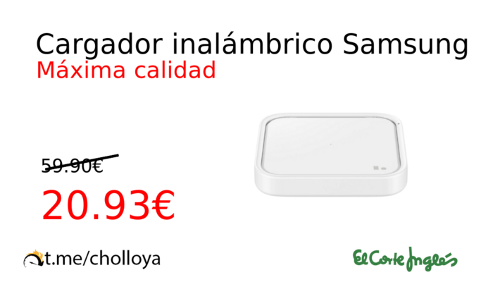 Cargador inalámbrico Samsung