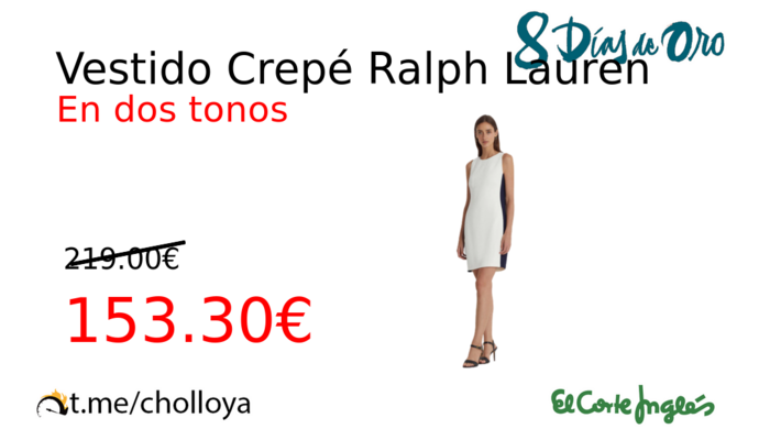 Vestido Crepé Ralph Lauren