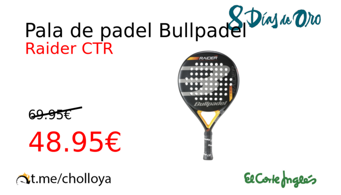 Pala de padel Bullpadel