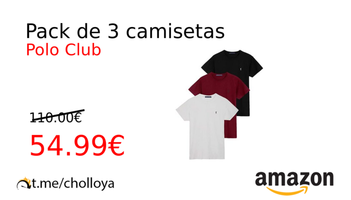 Pack de 3 camisetas