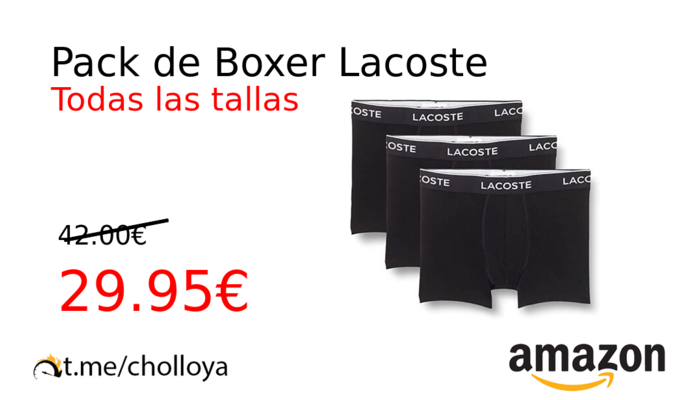 Pack de Boxer Lacoste