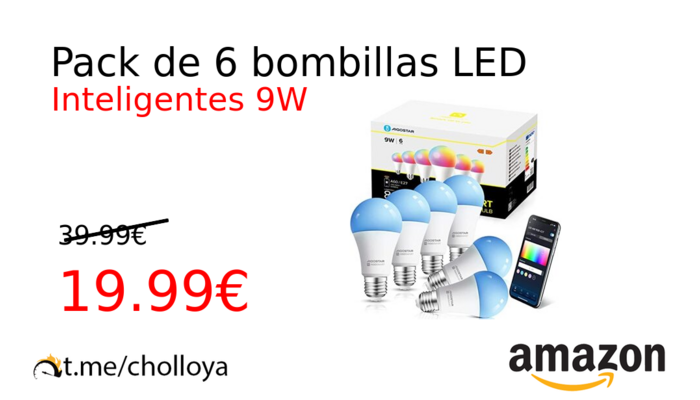 Pack de 6 bombillas LED