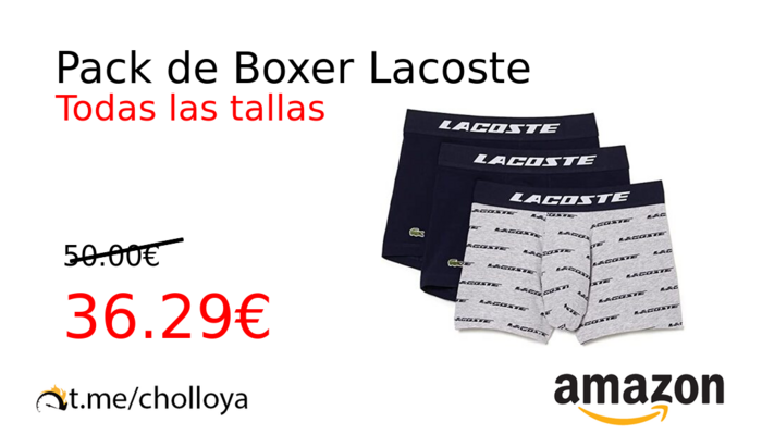 Pack de Boxer Lacoste