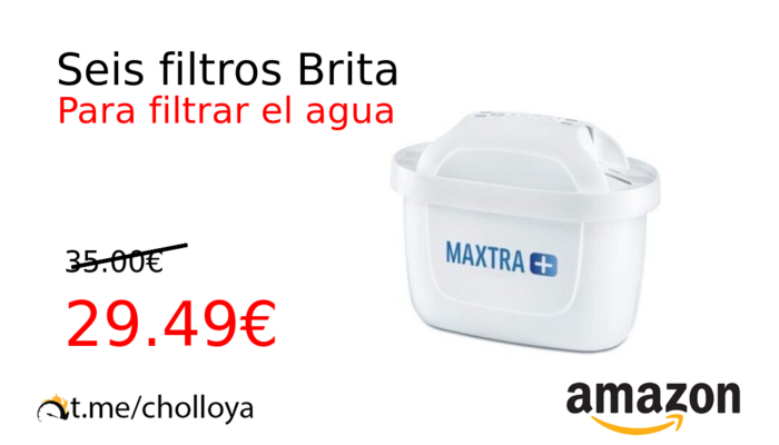 Seis filtros Brita