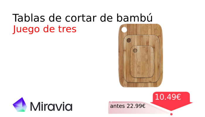 Tablas de cortar de bambú