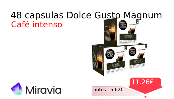 48 capsulas Dolce Gusto Magnum 