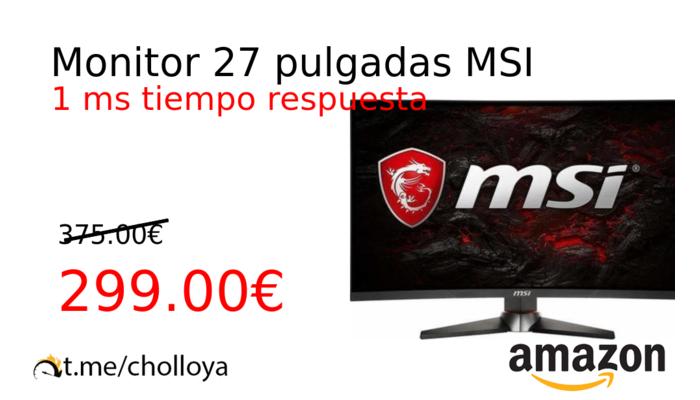 Monitor 27 pulgadas MSI