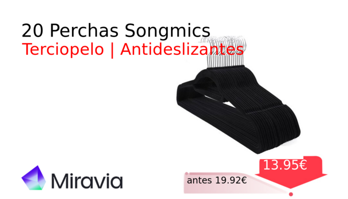 20 Perchas Songmics