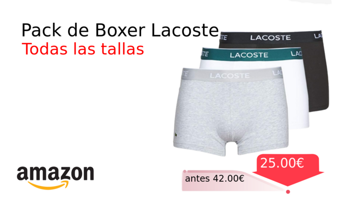 Pack de Boxer Lacoste