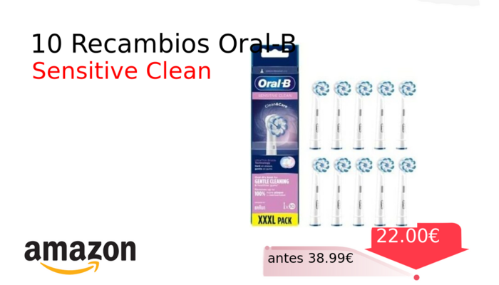 10 Recambios Oral-B