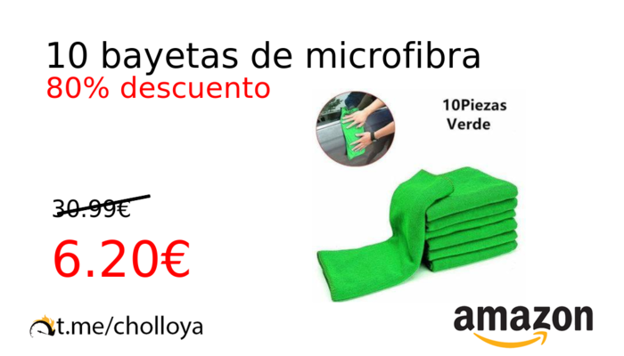 10 bayetas de microfibra