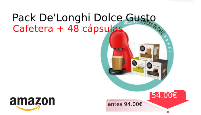 Pack De'Longhi Dolce Gusto