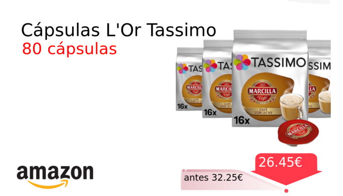 Cápsulas L'Or Tassimo