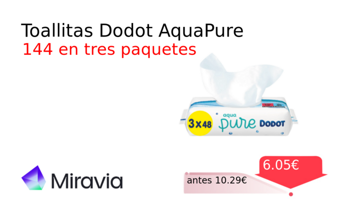 Toallitas Dodot AquaPure