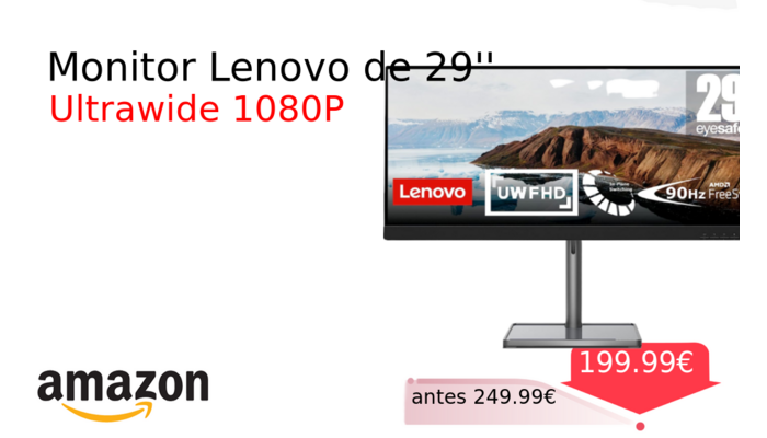 Monitor Lenovo de 29''