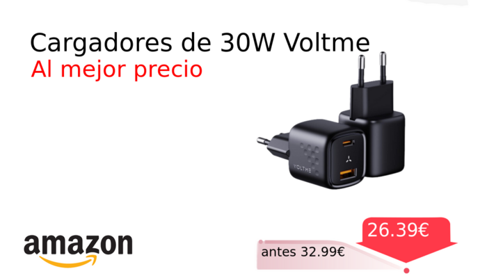 Cargadores de 30W Voltme