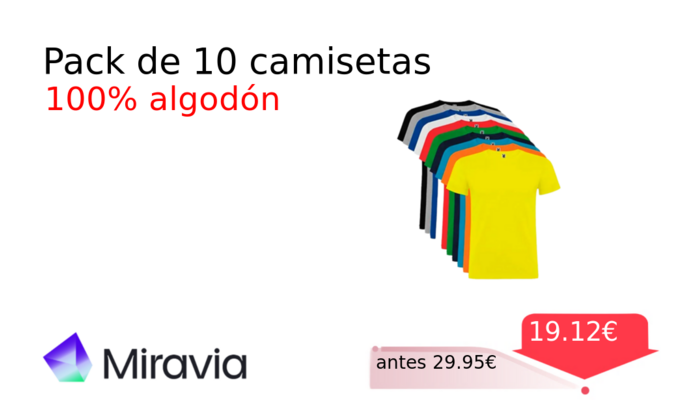 Pack de 10 camisetas