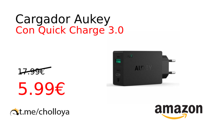 Cargador Aukey