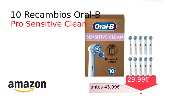 10 Recambios Oral-B