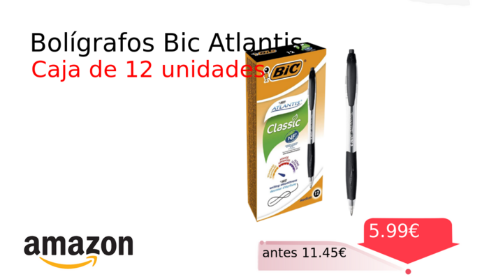 Bolígrafos Bic Atlantis