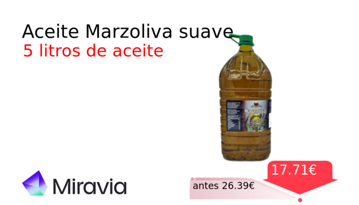 Aceite Marzoliva suave