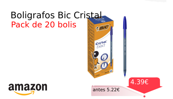 Boligrafos Bic Cristal