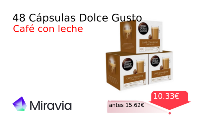 48 Cápsulas Dolce Gusto