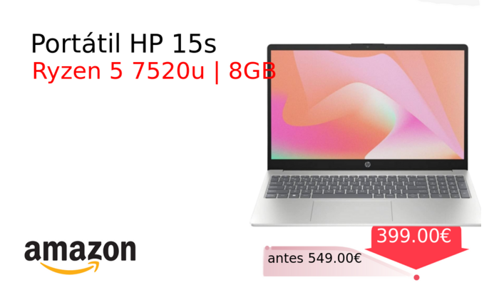 Portátil HP 15s