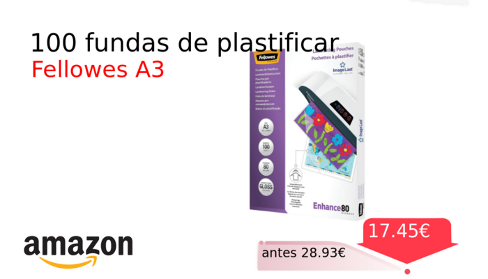 100 fundas de plastificar