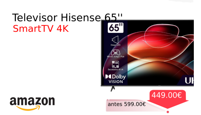 Televisor Hisense 65''