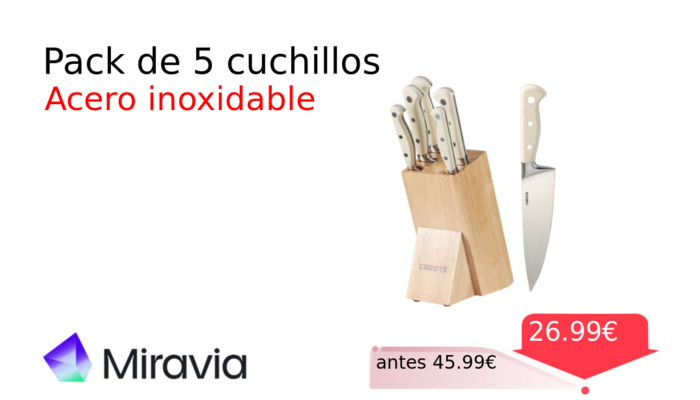 Pack de 5 cuchillos