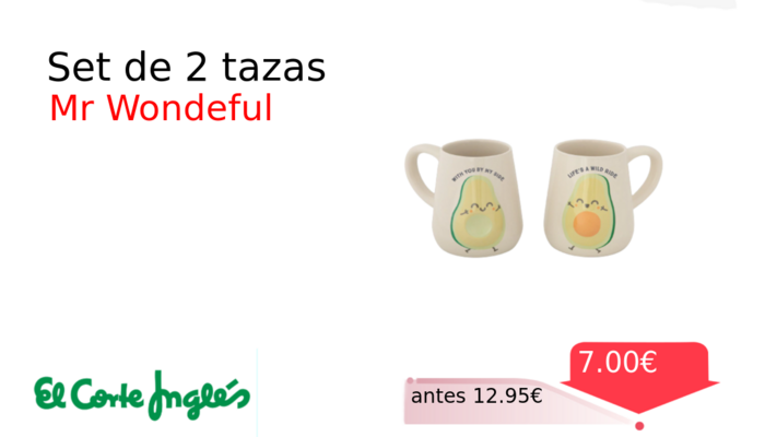 Set de 2 tazas