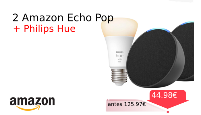 2 Amazon Echo Pop 