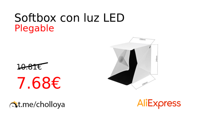 Softbox con luz LED