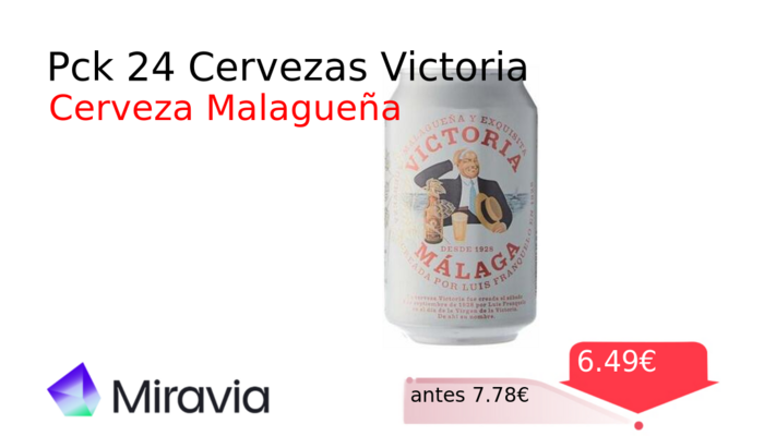 Pck 24 Cervezas Victoria