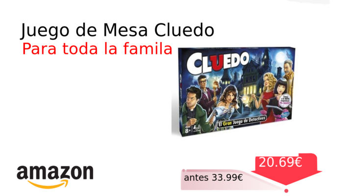 Juego de Mesa Cluedo