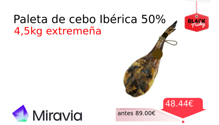 Paleta de cebo Ibérica 50%